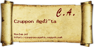 Czuppon Agáta névjegykártya